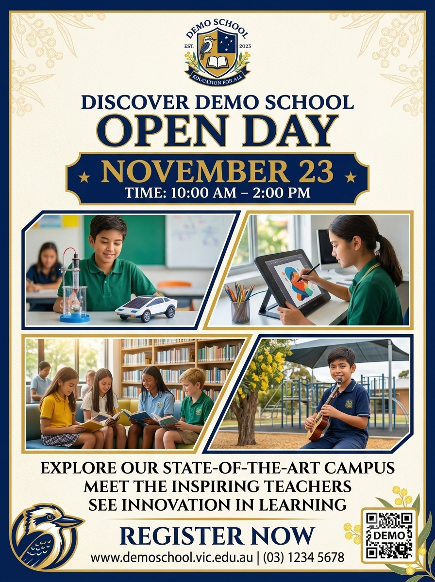 School Open Day — advertisement